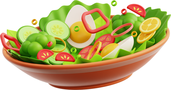 Salad 3D Illustration